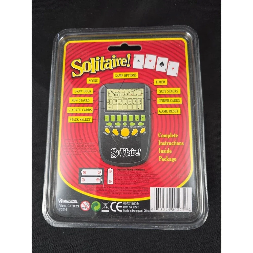Westminster Pocket Arcade Solitaire Handheld Electronic Game Brand New Sealed
